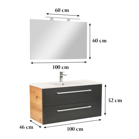 Leziter Set mobilier baie Vario Clam 100 complet [2]