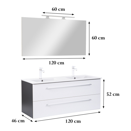 Leziter Set mobilier baie Vario Clam 120 complet [2]