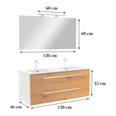 Leziter Set mobilier baie Vario Clam 120 complet [2]