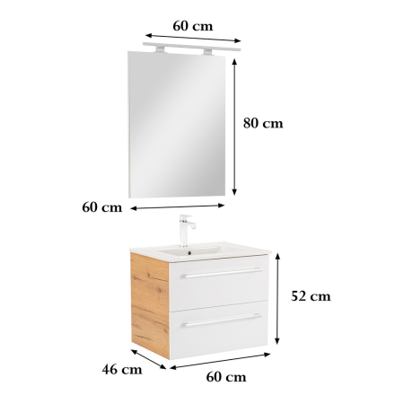 Leziter Set mobilier baie Vario Clam 60 complet [2]