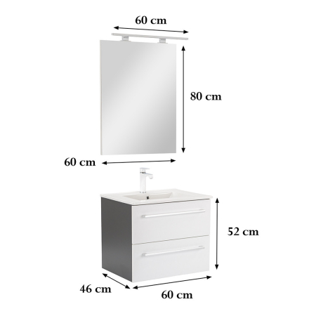 Leziter Set mobilier baie Vario Clam 60 complet [2]