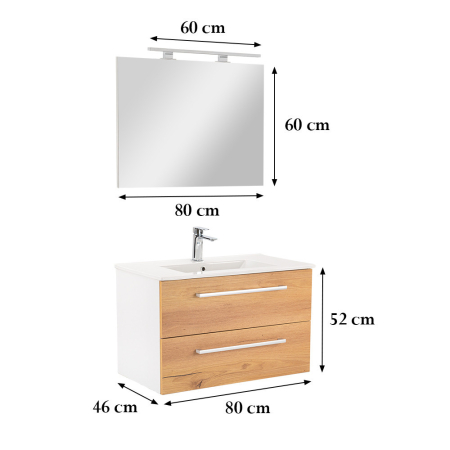 Leziter Set mobilier baie Vario Clam 80 complet [2]