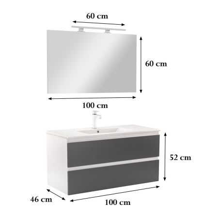 Leziter Set mobilier baie Vario Forte 100 complet [2]