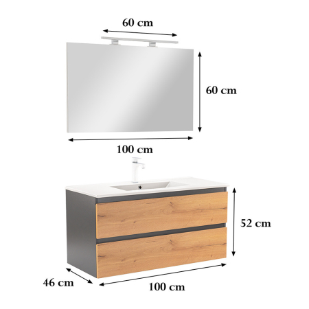 Leziter Set mobilier baie Vario Forte 100 complet [2]
