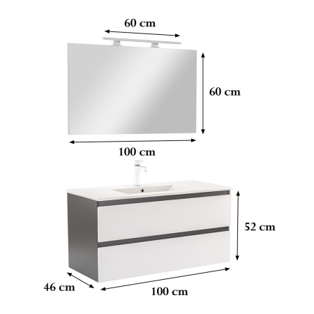 Leziter Set mobilier baie Vario Forte 100 complet [2]