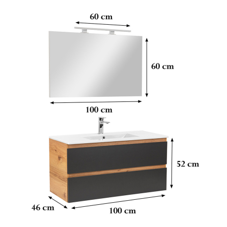 Leziter Set mobilier baie Vario Forte 100 complet [2]