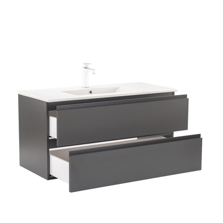 Leziter Vario Pull 100 mobilier de baie complet antracit-antracit [4]