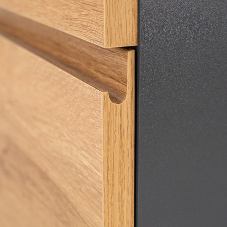 Leziter Vario Pull 100 mobilier de baie complet antracit stejar [5]