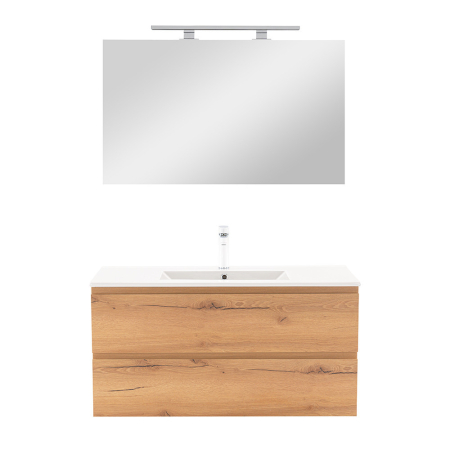 Leziter Vario Pull 100 mobilier de baie complet alb-oraș [3]