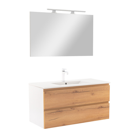 Produse temporar indisponibile - Leziter Vario Pull 100 mobilier de baie complet alb-oraș