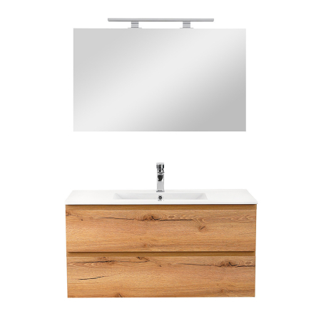 Leziter Vario Pull 100 mobilier de baie complet stejar- stejar [3]