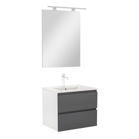 Produse temporar indisponibile - Leziter Vario Pull 60 mobilier de baie complet alb-antracit