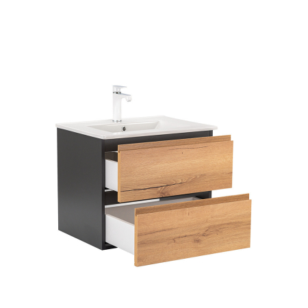 Leziter Vario Pull 60 mobilier de baie complet antracit stejar [4]