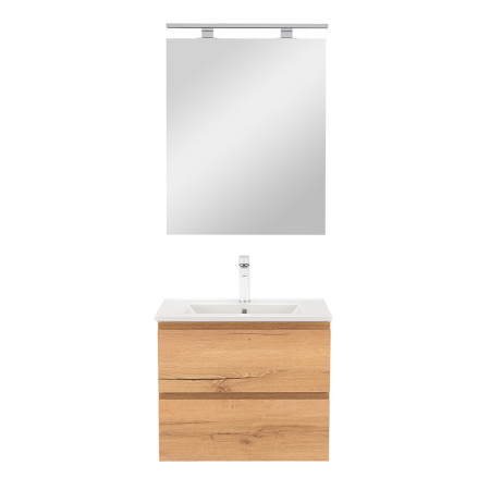 Leziter Vario Pull 60 mobilier de baie complet alb-cenușă [3]