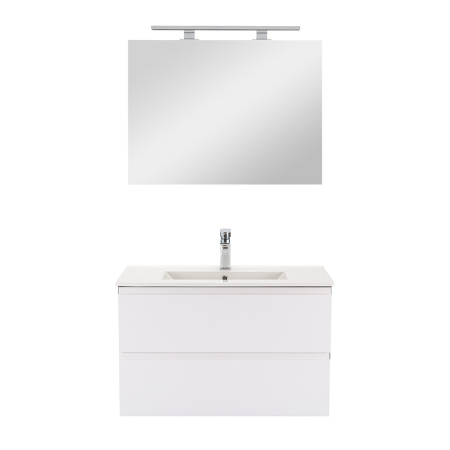 Leziter Vario Pull 80 mobilier de baie complet antracit-alb [3]