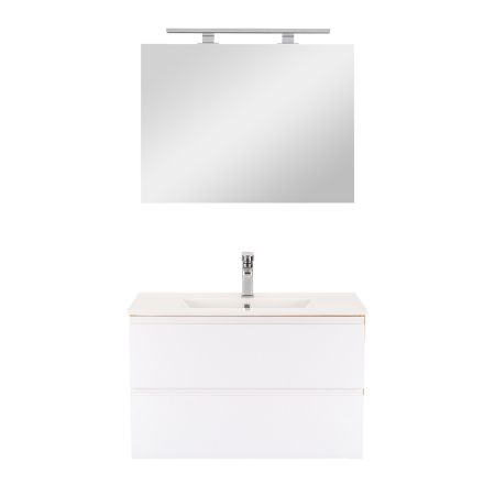 Leziter Vario Pull 80 mobilier de baie complet stejar-alb [3]