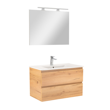 Produse temporar indisponibile - Leziter Vario Pull 80 mobilier de baie complet stejar stejar