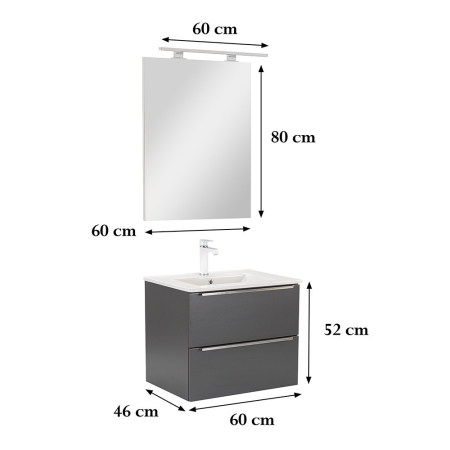 Leziter Set mobilier baie Vario Trim 60 complet [2]