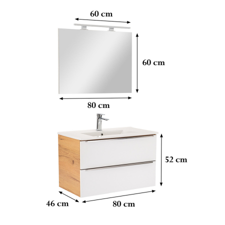 Leziter Set mobilier baie Vario Trim 80 complet [2]