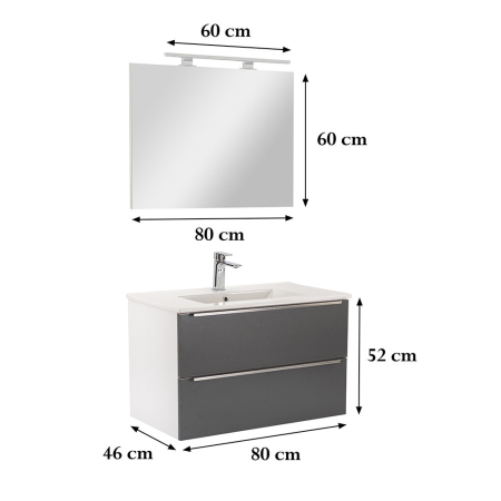 Leziter Set mobilier baie Vario Trim 80 complet [2]