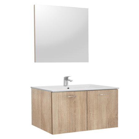 Produse temporar indisponibile - Leziter Zoya 100 mobilier de baie complet Sonoma Oak