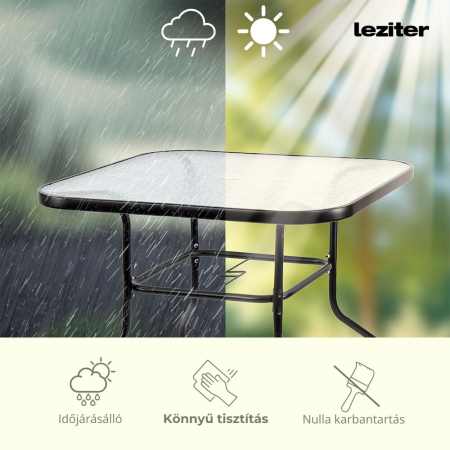 Leziter Set mobilier de grădină Amira 4+1 negru [9]