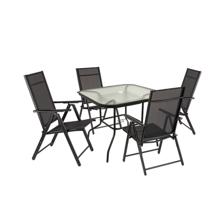 Produse temporar indisponibile - Leziter Set mobilier de grădină Amira 4+1 negru