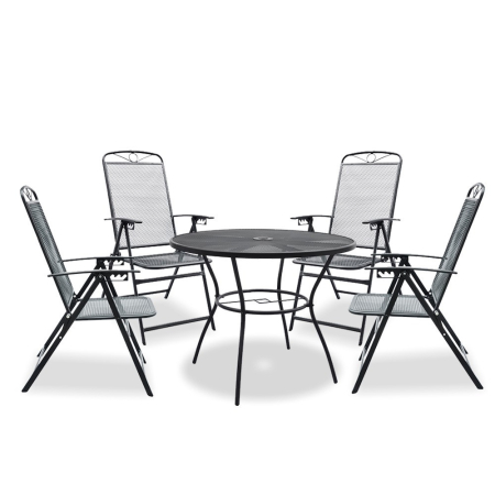 Leziter Set mobilier de grădină Aral 4+1 negru [1]