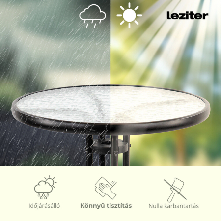 Leziter Set mobilier de grădină Arvin Balcon negru [9]