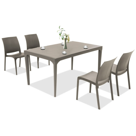 Produse temporar indisponibile - Leziter Set mobilier de gradina Bova 4+1 cappuccino