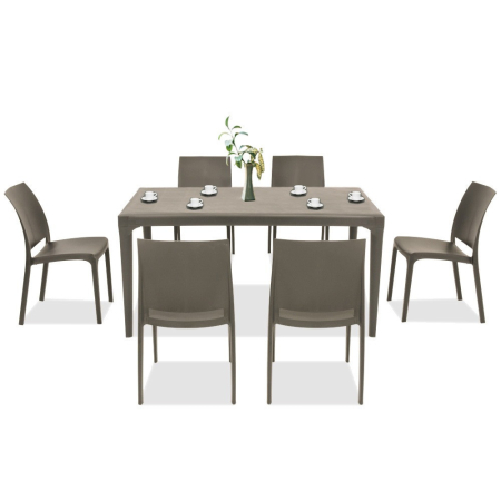 Leziter Set mobilier de gradina Bova 6+1 cappuccino [2]