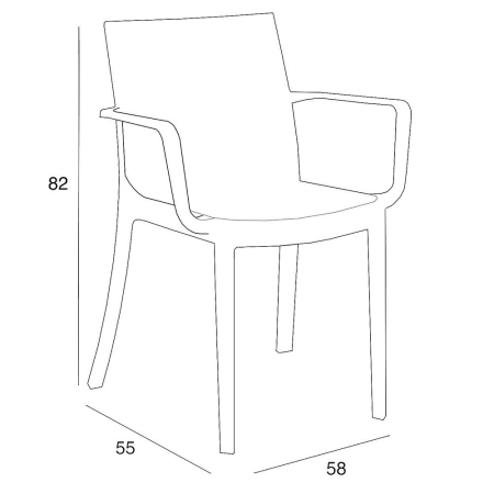 Leziter Set mobilier de grădină Capo 4+1 cotiere grafit [3]