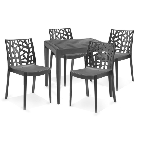 Leziter Set mobilier de grădină Capo 4+1, grafit [1]