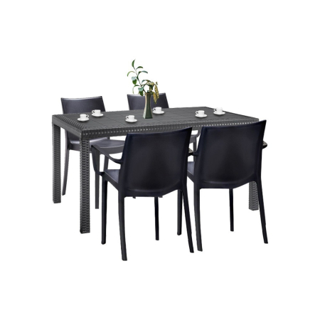 Produse temporar indisponibile - Leziter Set mobilier de grădină Carlo 4+1, grafit