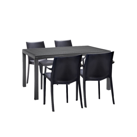 Leziter Set mobilier de grădină Carlo 4+1, grafit [1]