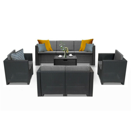 Produse temporar indisponibile - Leziter Set mobilier de grădină City Big cu 7 locuri