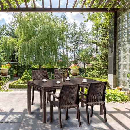 Leziter Set mobilier de grădină Corri 4+1 maro [2]