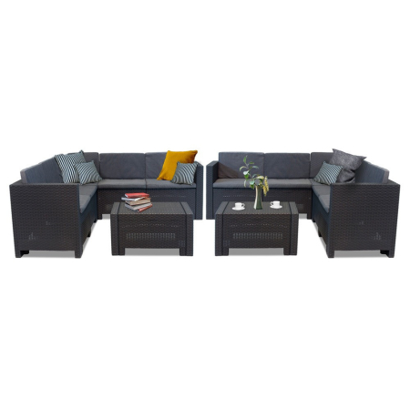 Set mobilier grădină - Leziter Set mobilier de grădină de colț City Large cu 10 locuri