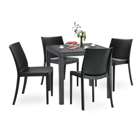 Produse temporar indisponibile - Leziter Set mobilier de grădină Dialo 4+1, grafit