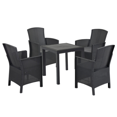 Leziter Set mobilier de grădină Dima 4+1, grafit [7]