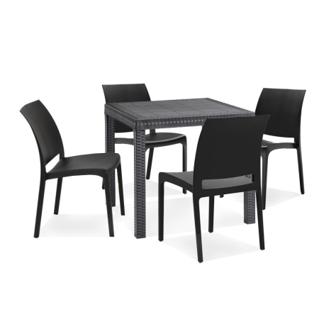 Leziter Set mobilier de grădină Divo 4+1, grafit [1]