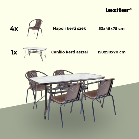Leziter Set mobilier de grădină Elzas 4 în 1 [9]