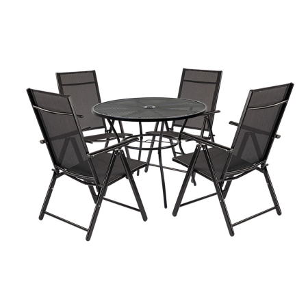 Produse temporar indisponibile - Leziter Set mobilier de grădină Everly 4+1 negru