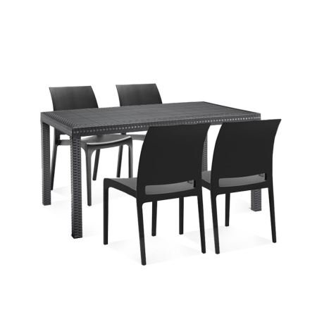 Leziter Set mobilier de grădină Gallo 4+1, grafit [1]