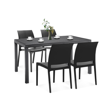 Produse temporar indisponibile - Leziter Set mobilier de grădină Gallo 4+1, grafit