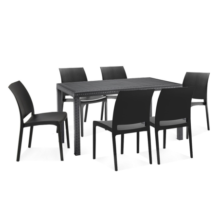 Leziter Set mobilier de grădină Gallo 6+1, grafit [1]