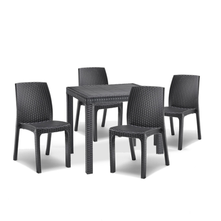 Produse temporar indisponibile - Leziter Set mobilier de grădină Goti 4+1, grafit