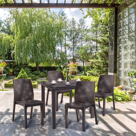 Leziter Set mobilier de grădină Goti 4+1 maro [2]