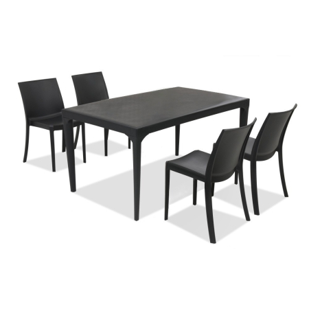 Leziter Set mobilier de grădină Grando 4+1, grafit [1]