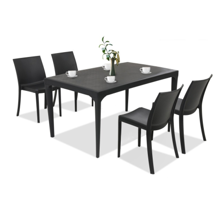 Produse temporar indisponibile - Leziter Set mobilier de grădină Grando 4+1, grafit